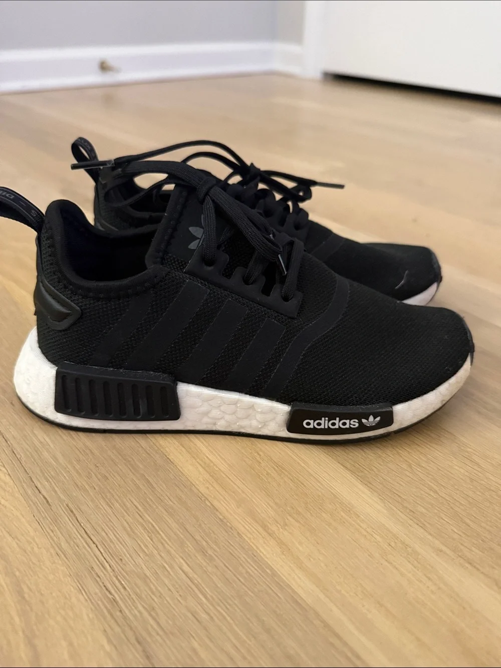 adidas Kids Black & White NMD R1 Sneakers